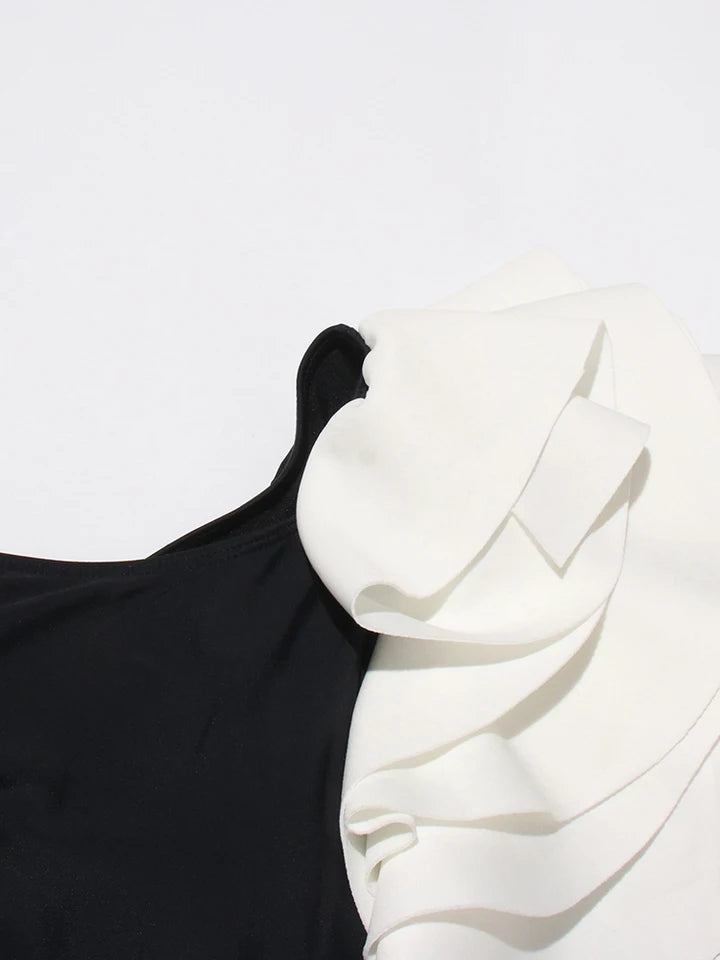 Colorblock Slim Bodysuit Swimwear