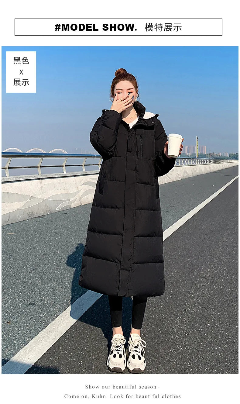 Long Warm Puffer Coat