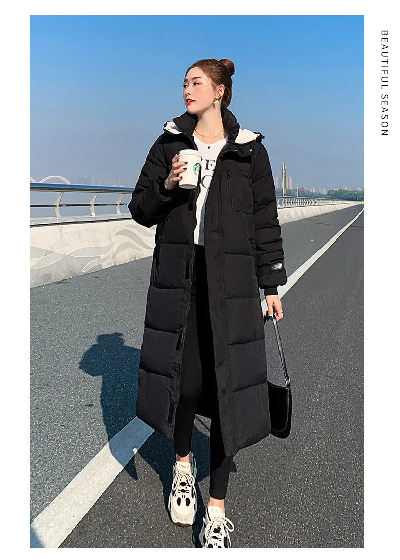 Long Warm Puffer Coat