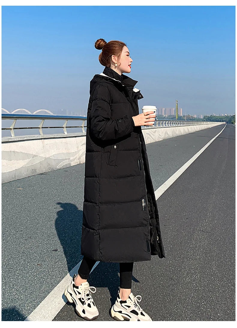 Long Warm Puffer Coat