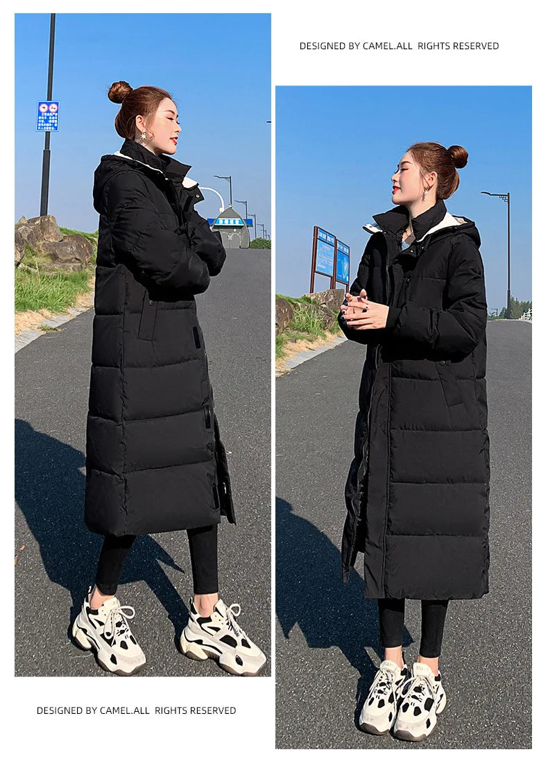 Long Warm Puffer Coat