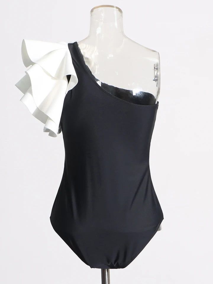 Colorblock Slim Bodysuit Swimwear