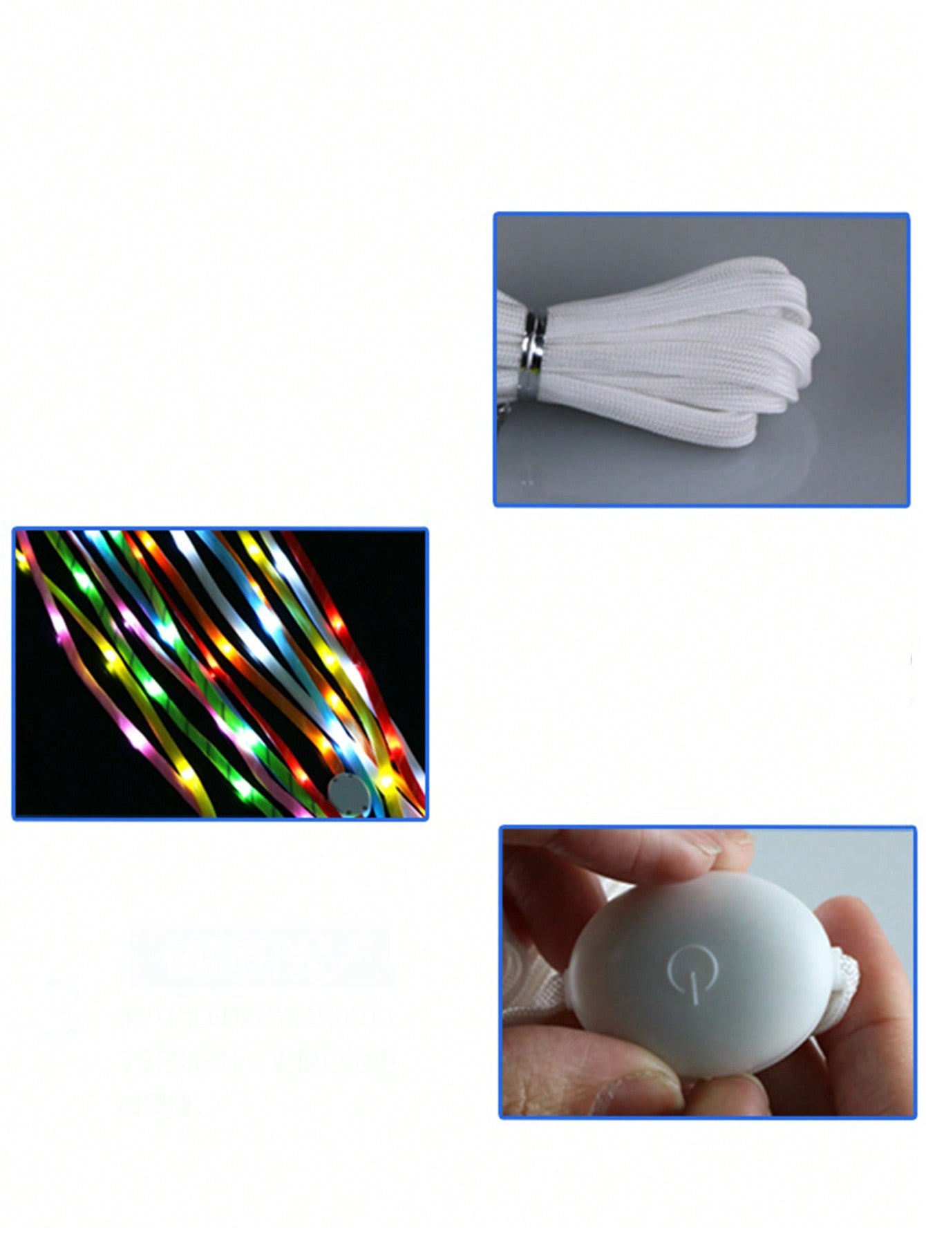 1pair Colorful Led Shoelaces With Night Light
