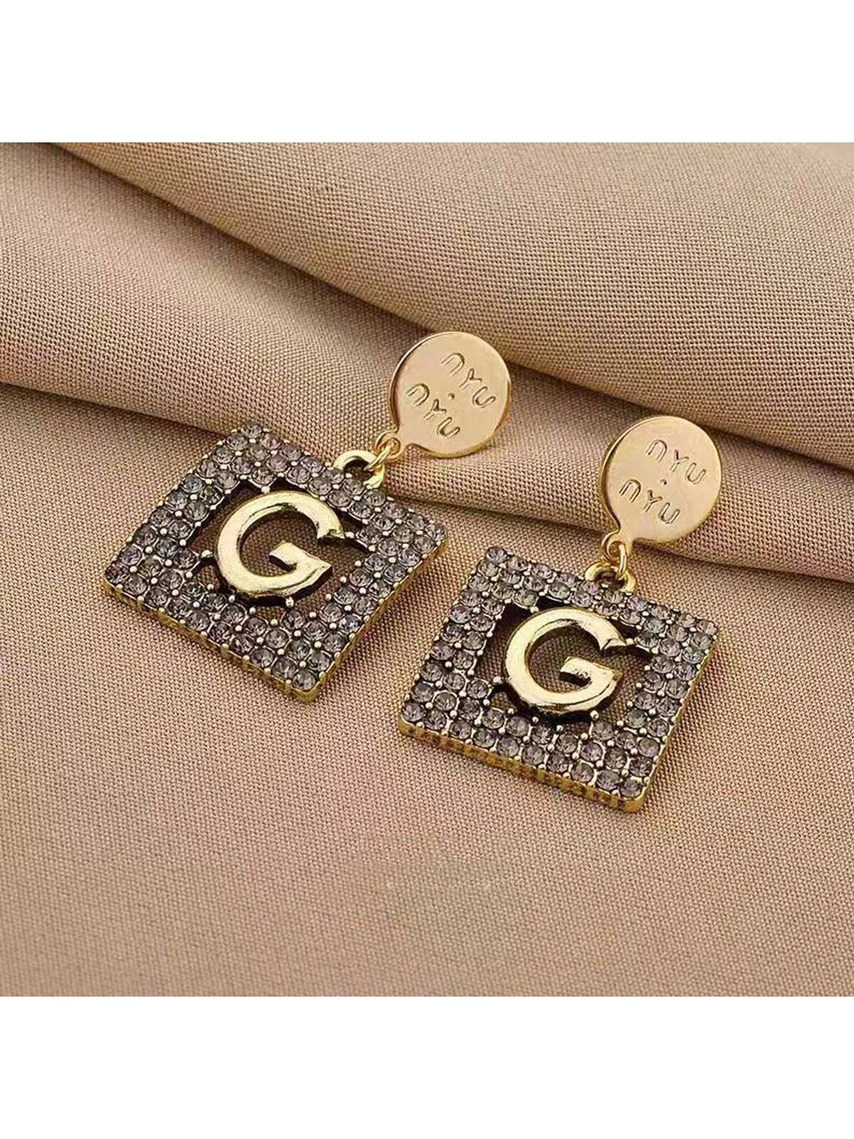 Geometric Metallic Square Shape Earrings,