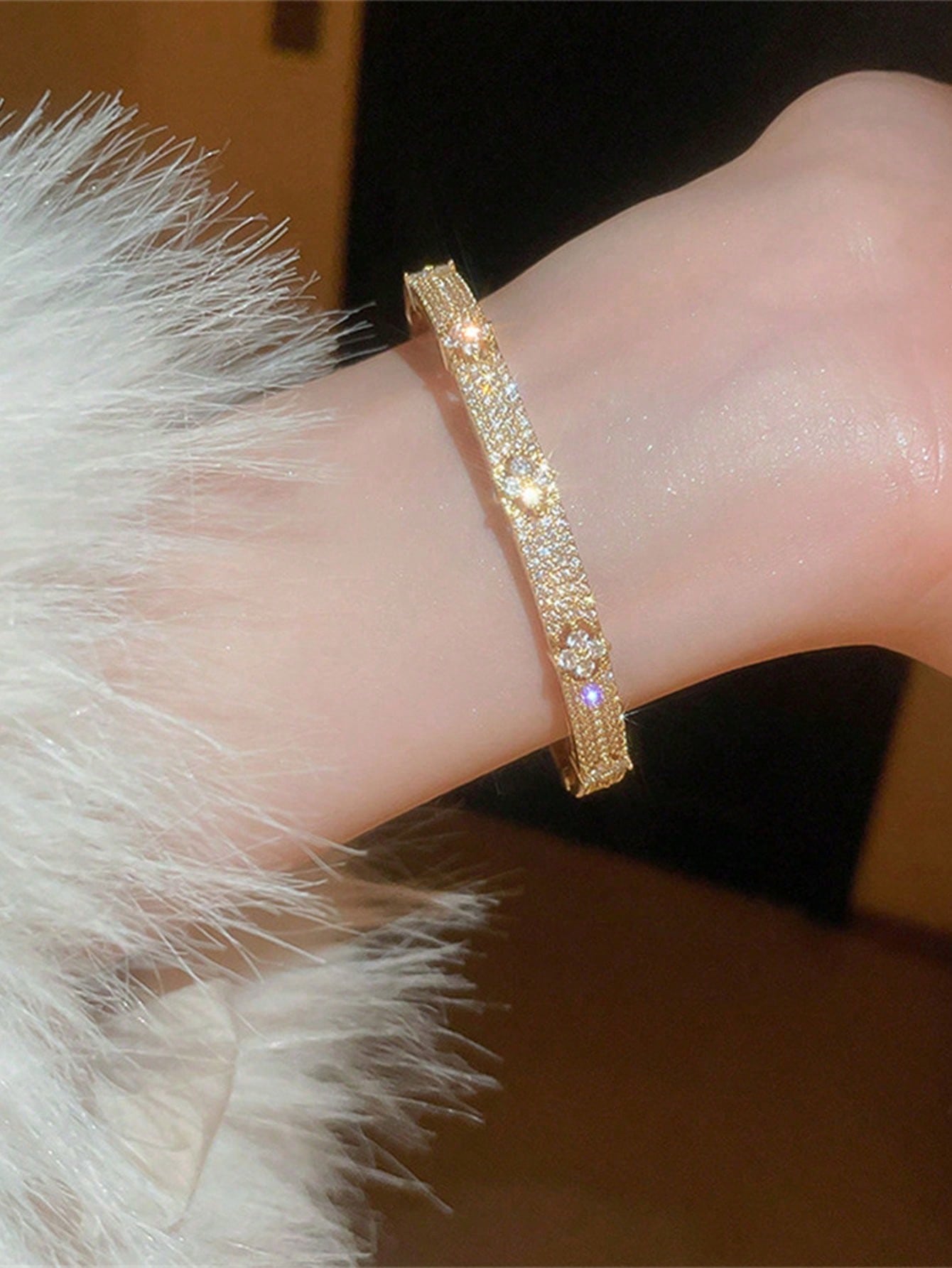 Cubic Zirconia Encrusted Bracelet