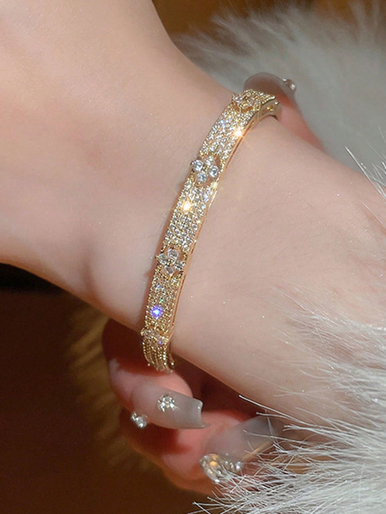 Cubic Zirconia Encrusted Bracelet