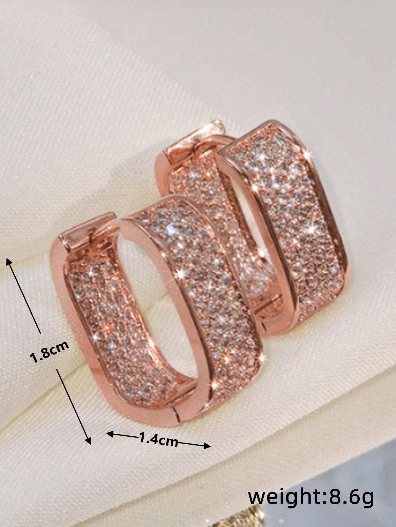 Cubic Zirconia Hoop Earrings