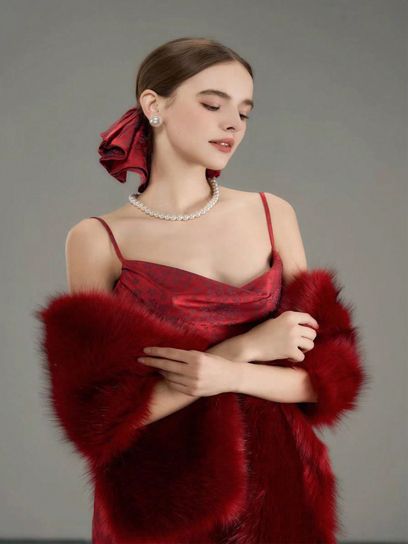 Faux Fur Fox Fur Shawl