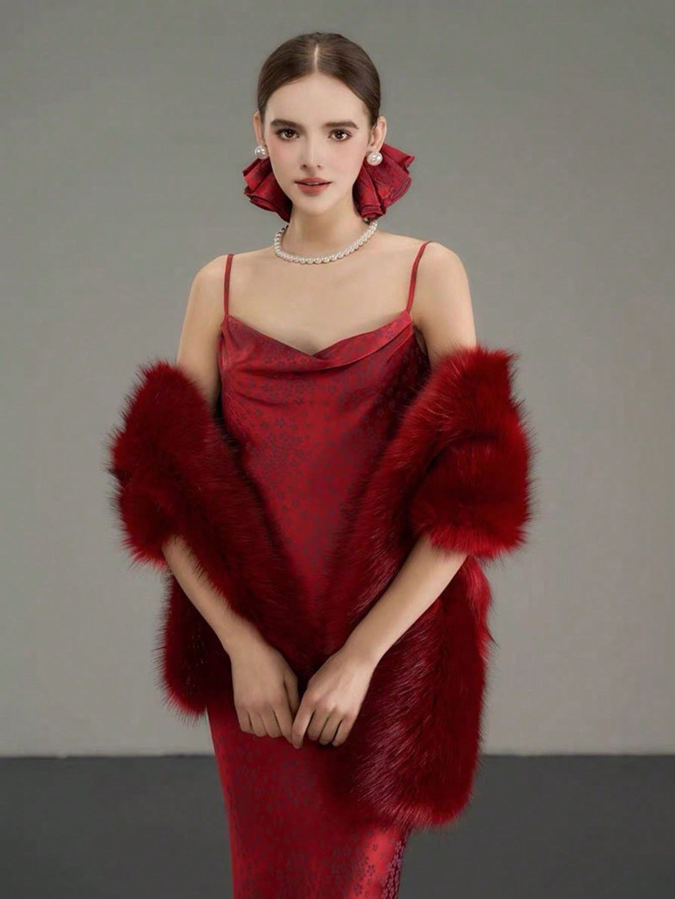 Faux Fur Fox Fur Shawl