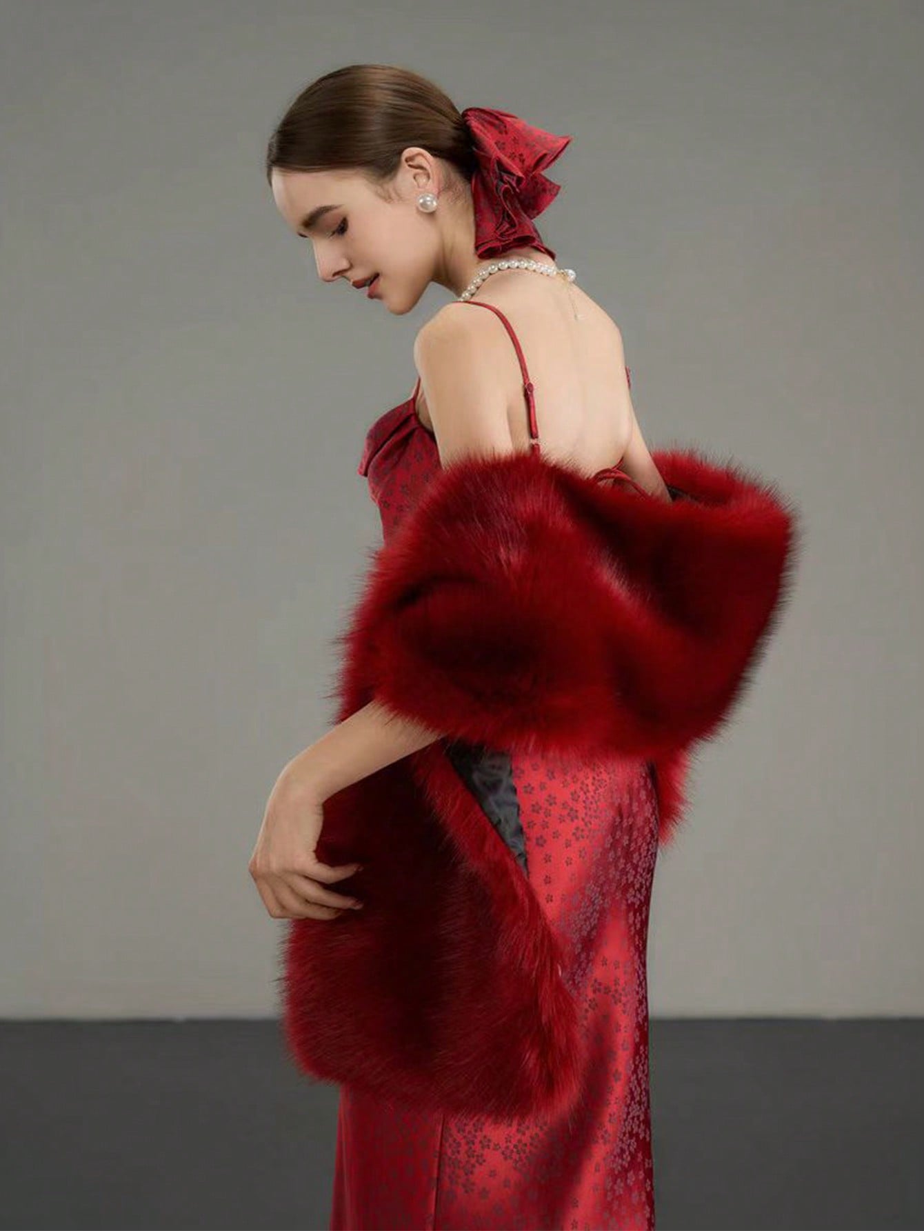 Faux Fur Fox Fur Shawl