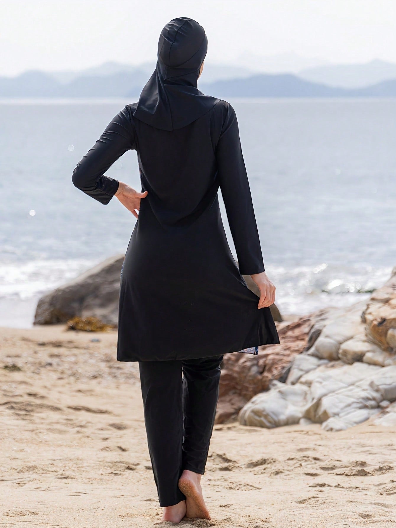Modest Full Coverage Hoodie, Long Sleeve Top & Leggings Swimwear Set
