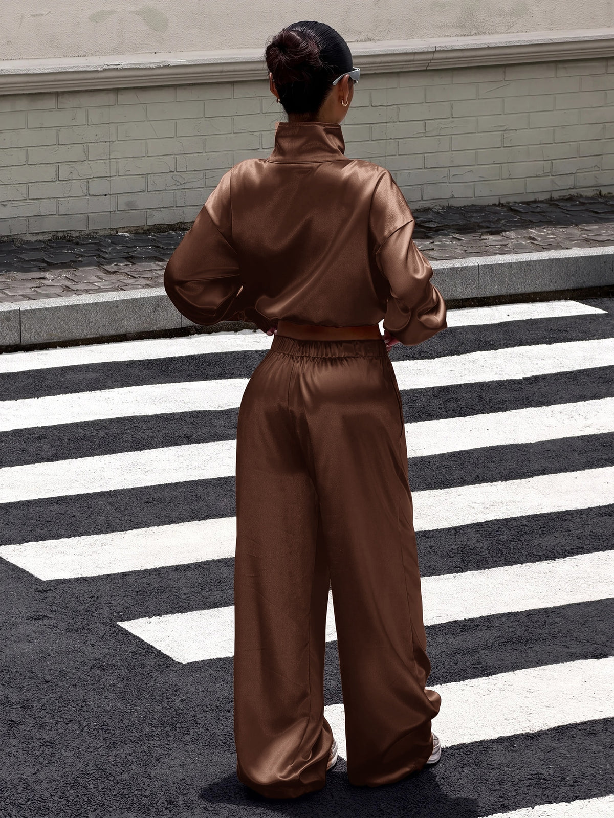 Frog Button Long Sleeve Top And Pants Casual Set