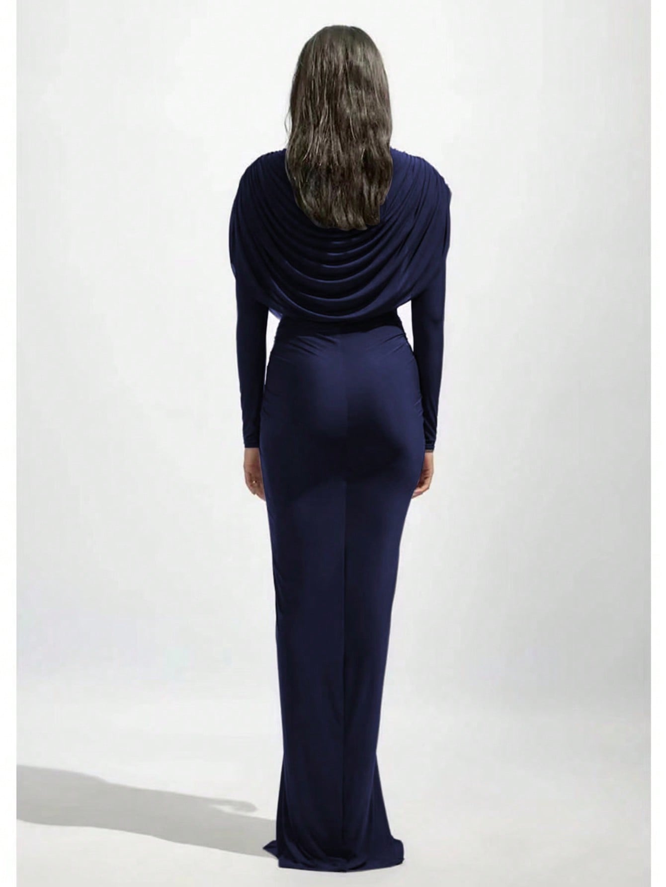 Long Sleeve Twist Ruched Sexy Casual Elegant Party Vintage Palace Dress