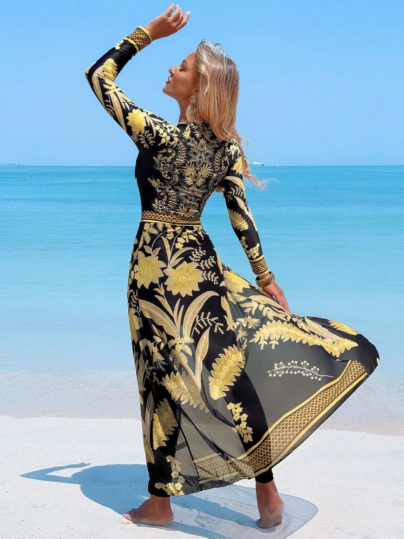 Patterned 3pc Swimwear Set