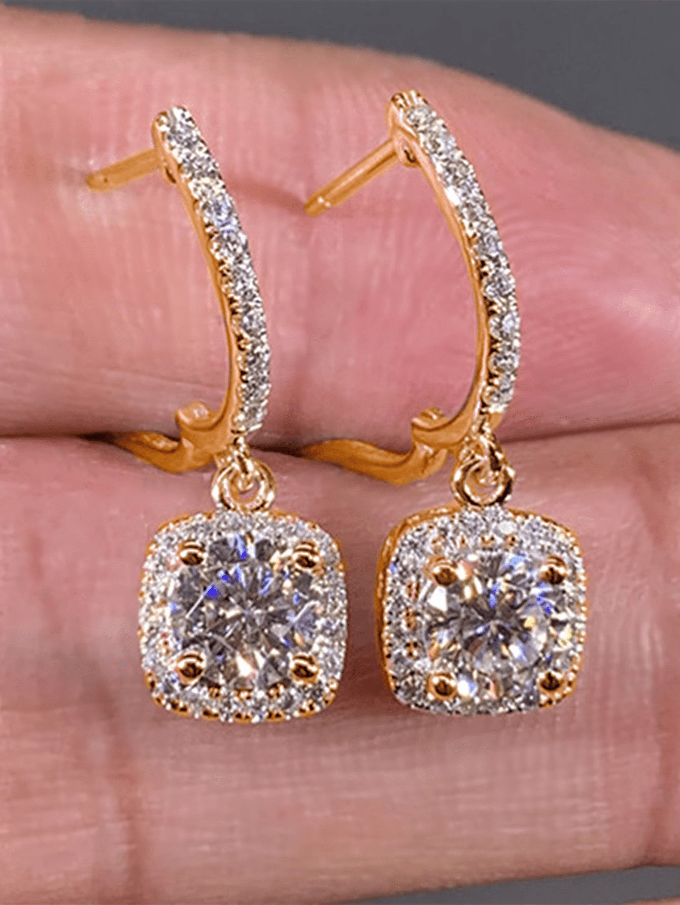 Romantic Cubic Zirconia Drop Earrings