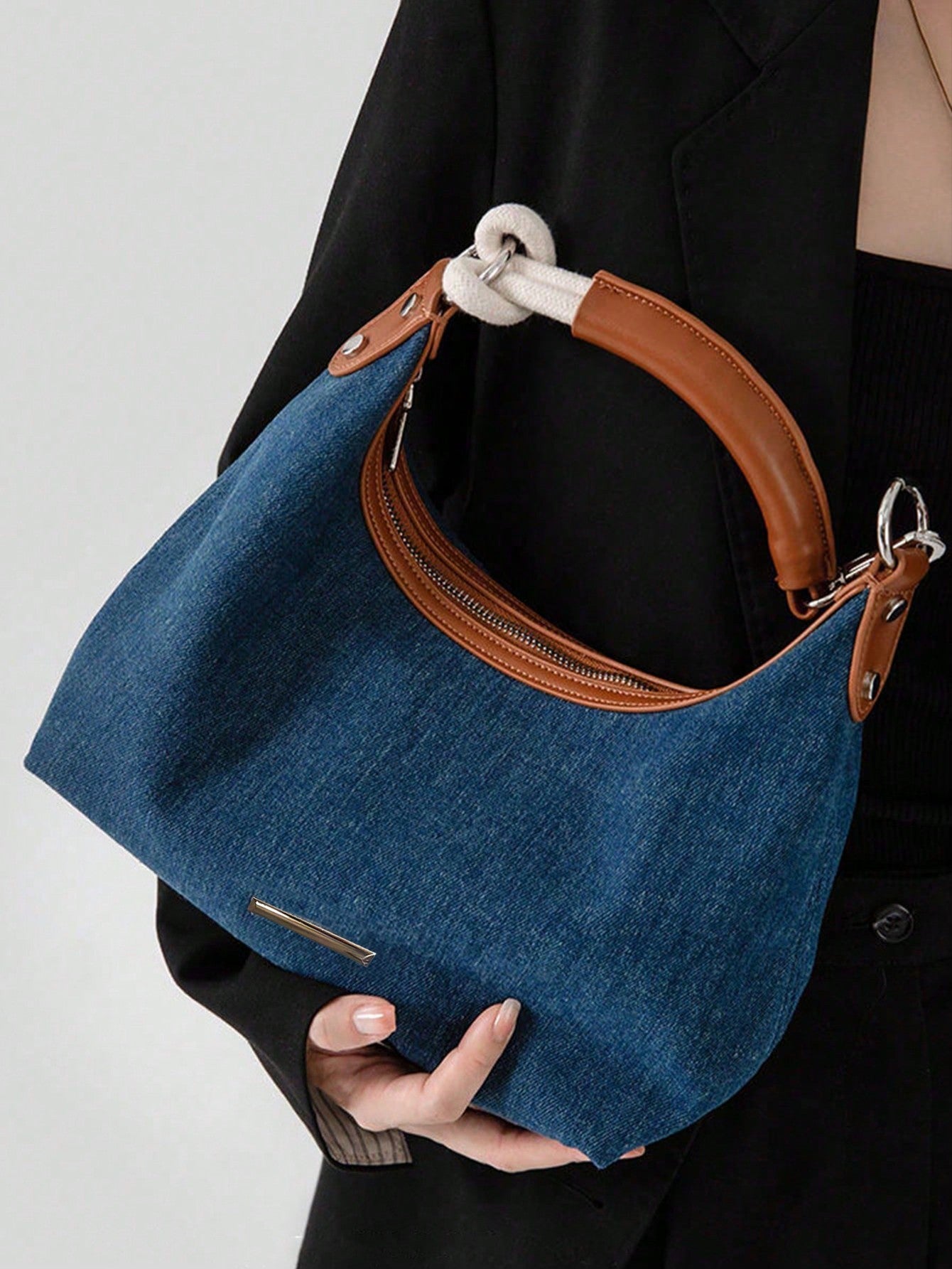 Retro Denim Tote Bag