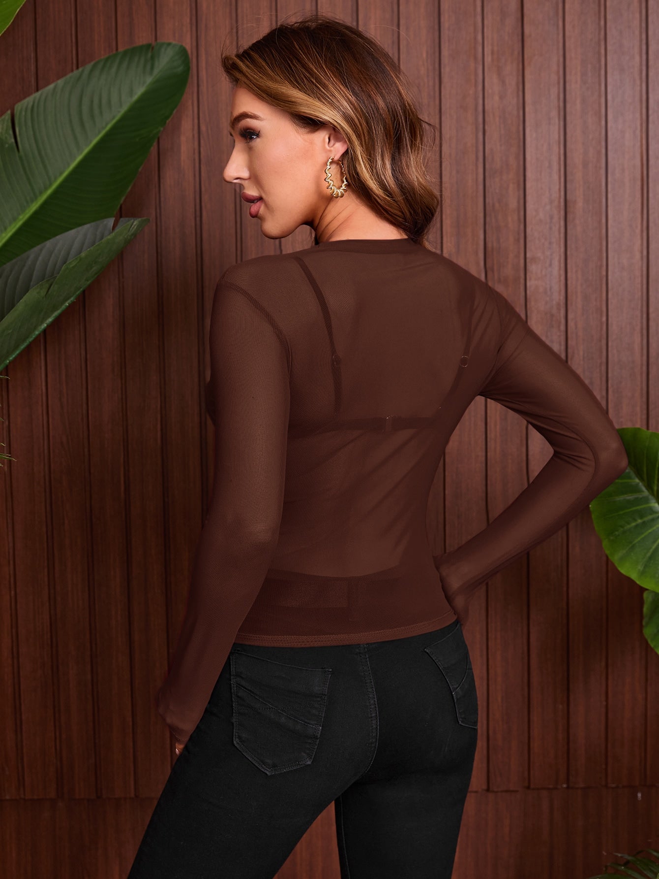 Sheer Slim Mesh Top