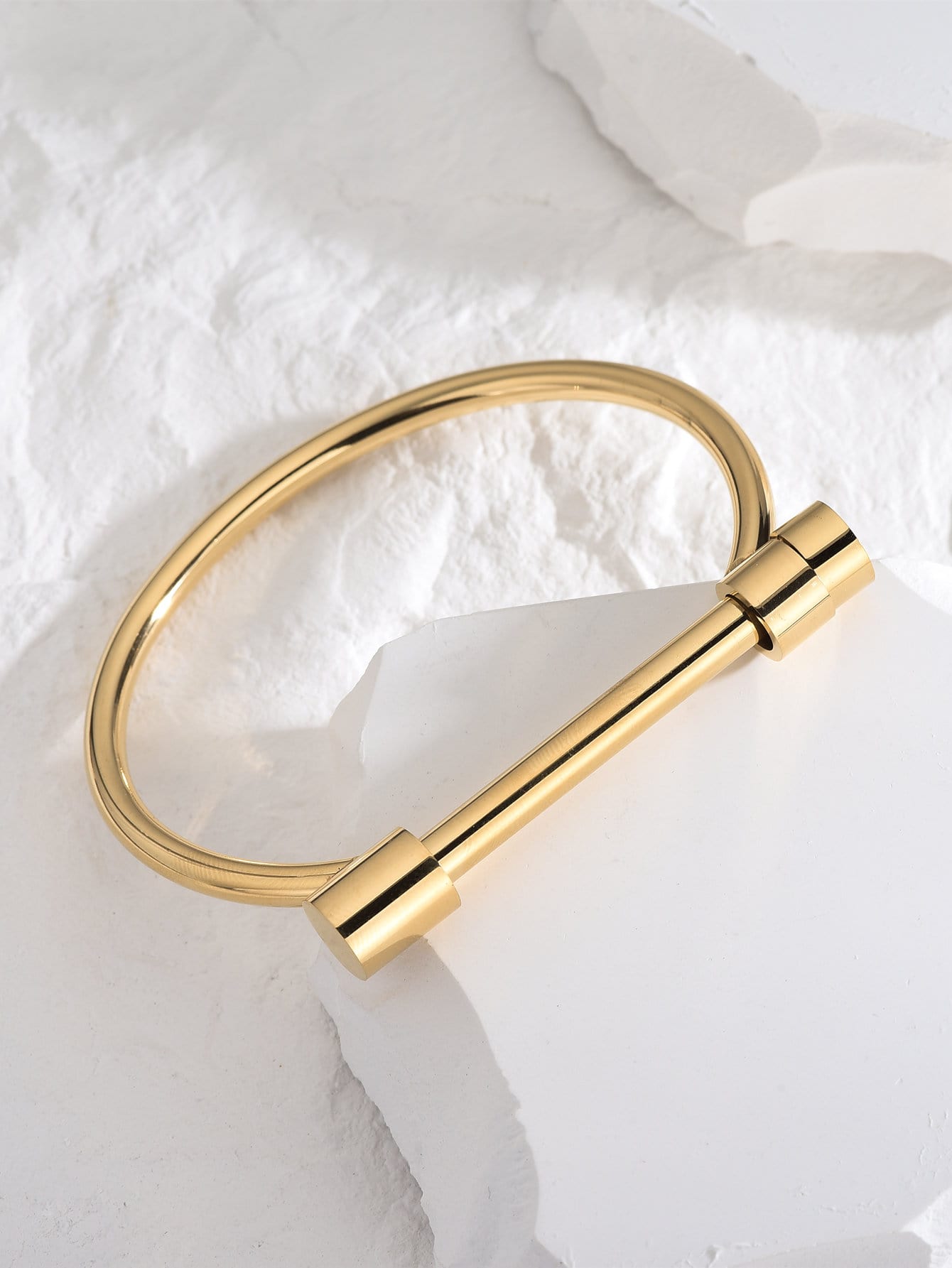 Solid Stainless Steel Bangle Bracelet