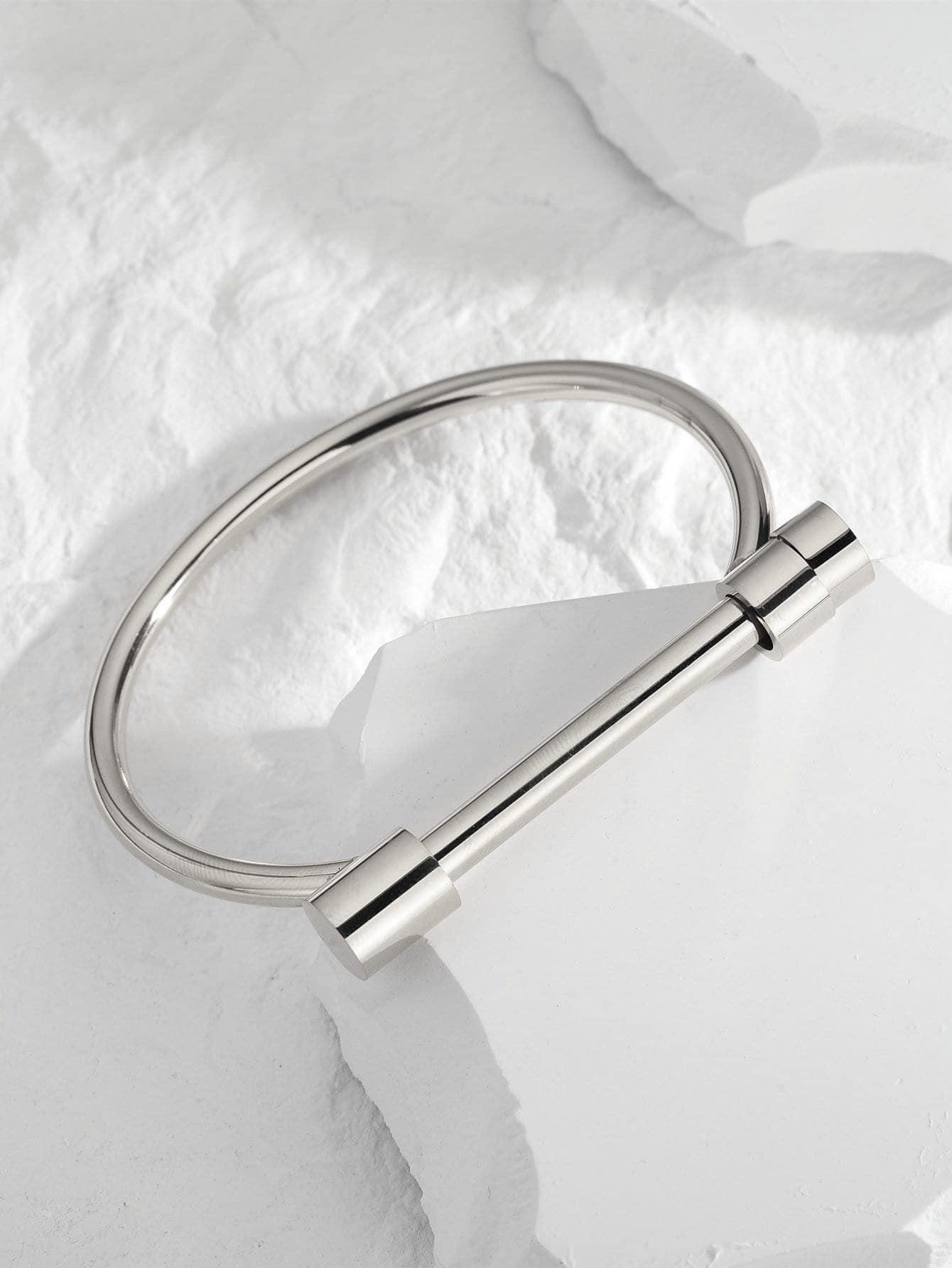 Solid Stainless Steel Bangle Bracelet