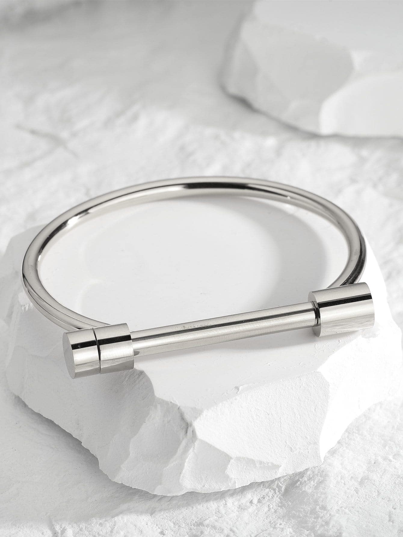 Solid Stainless Steel Bangle Bracelet