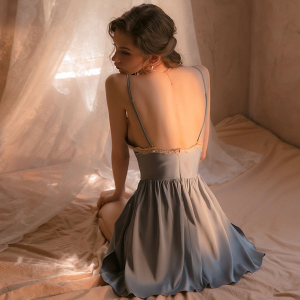 Silk Satin Sexy Sleepwear Babydoll