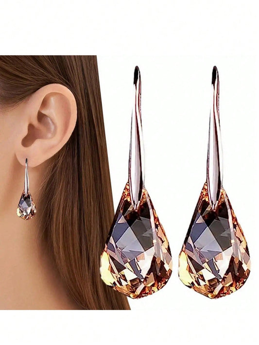 Elegant Colorful Crystal Drop Earring