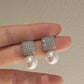 Rhinestone Pearl Earrings