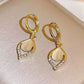 Retro Cat's Eye Diamond Earrings