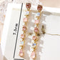 Crystal Geometric Square Tassel Earrings