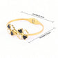 Stainless Steel Plum Blossom Shaped Elastic Bracelet