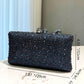 Silver Glitter Double-Side Rhinestone  Clutch Evening Bag