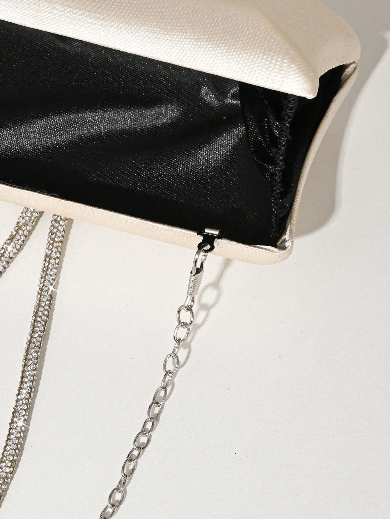 Rhinestone Rope Decorated Clutch Bag