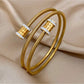 1pc Unique Small Waist-Shape Bracelet Spring Stainless Steel Bracelet