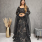 DEEPIKA BLACK SEQUENCE EMBROIDED NET LEHENGA