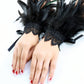 2pcs Black Lace Floral Sleeve Cuffs With Lace Strap