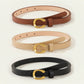 3 Piece Set Black/Brown/Beige  Skinny Belts