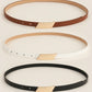 3 Piece Set Black/Brown/Beige  Skinny Belts