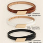 3pcs Set Combo Black, Brown, Beige Color Alloy Buckle Skinny Belt