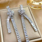 Cubic Zirconia Water Drop Dangle Earrings