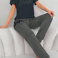 Short Sleeve T-Shirt And Long Pants Pajama Set