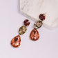 Colorful Rhinestone Water Drop Earrings