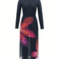 Modest Burkini 3 Pc Long Sleeve Top, Long Pants, Lotus Flower Wrap Skirt, Swimwear Set