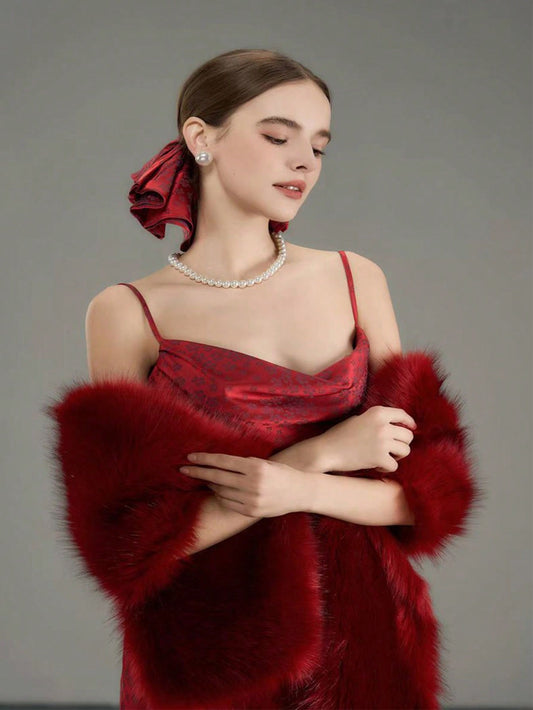 Faux Fur Fox Fur Shawl