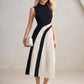 Black & White Contrast Sleeveless Dress