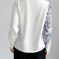 Floral Print Tie Collar Long Sleeve Elegant Blouse