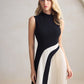 Black & White Contrast Sleeveless Dress