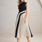 Black & White Contrast Sleeveless Dress