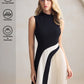 Black & White Contrast Sleeveless Dress