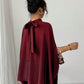 Batwing Sleeve Black Designed Loose Elegant Floral Lace Trim Blouse