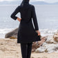 Modest Full Coverage Hoodie, Long Sleeve Top & Leggings Swimwear Set
